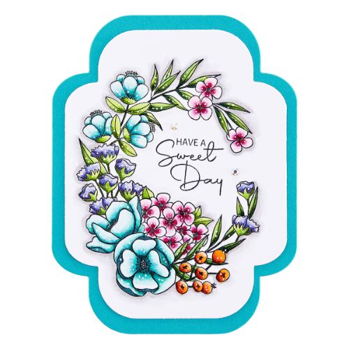 Spellbinders - Four Petal Sweet Day Flowers Clear Stamp Set