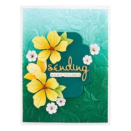 Spellbinders - Four Petal Floral 3D Embossing Folder