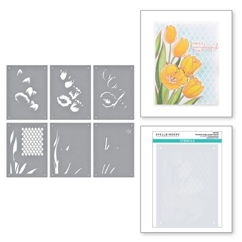 Spellbinders - Wonderful Tulips Layered Stencils