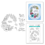 Spellbinders - Stylish Oval Birthday Wishes Clear Stamp Set