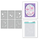 Spellbinders - Stylish Oval Floral Bird Layering Stencils