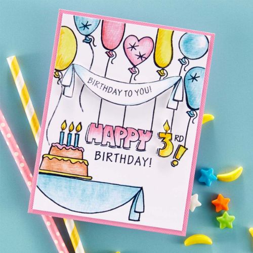 Stampendous - FransFormer&#x2122; Birthday Clear Stamps