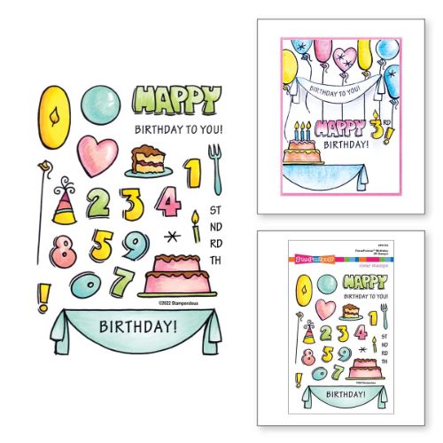 Stampendous - FransFormer&#x2122; Birthday Clear Stamps