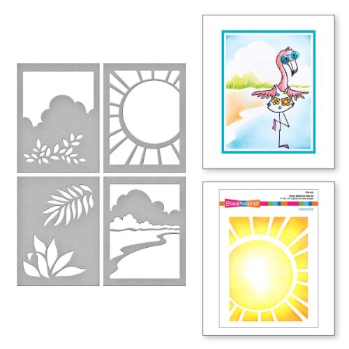 Stampendous - Sunny Backdrop Stencils