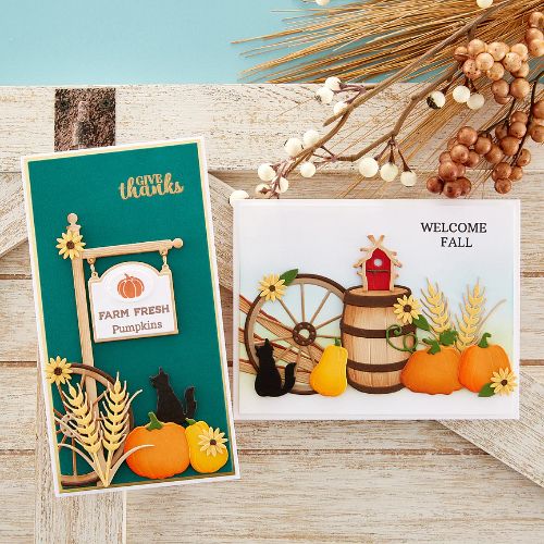 Spellbinders - Welcome Sign & Sentiments Clear Stamp & Die Set