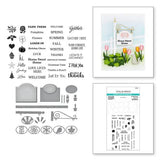 Spellbinders - Welcome Sign & Sentiments Clear Stamp & Die Set