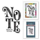 Spellbinders - A Note from Me to You Press Plate