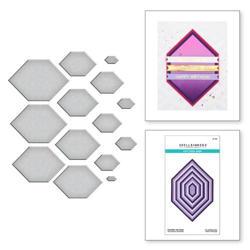 Spellbinders - Essential Hexi-Gems Etched Dies