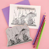 Spellbinders - Spring Rain Cling Rubber Stamp by House-Mouse Designs