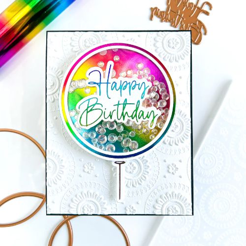 Spellbinders - Giant Party Balloon Glimmer Hot Foil Plate & Die Set