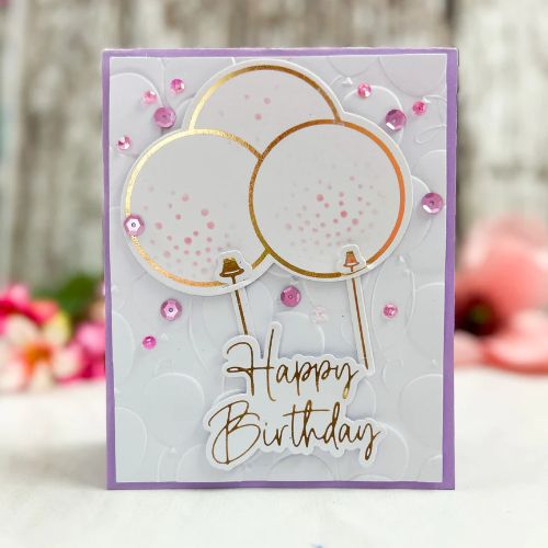 Spellbinders - Party Balloons Bouquet Glimmer Hot Foil Plate & Die Set