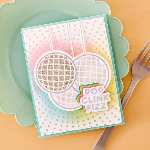 Spellbinders - It's My Party Glimmer Sentiments Hot Foil Plate & Die Set