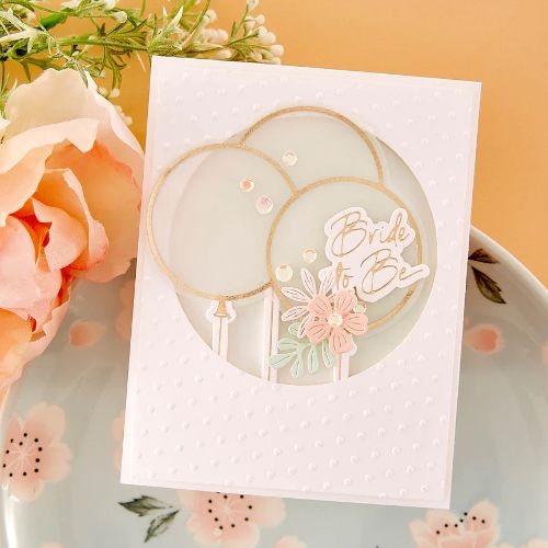 Spellbinders - It's My Party Glimmer Sentiments Hot Foil Plate & Die Set