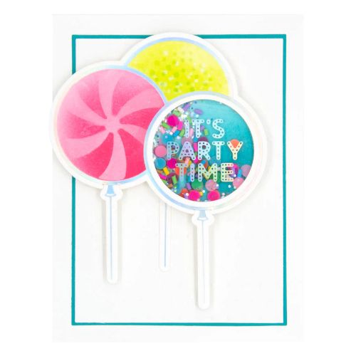 Spellbinders - It's My Party Glimmer Sentiments Hot Foil Plate & Die Set