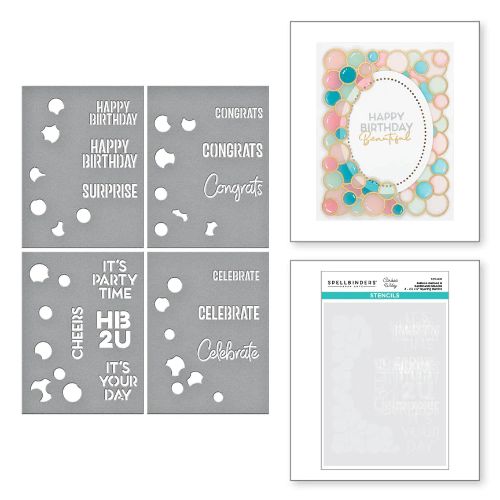 Spellbinders - Balloon Garland & Sentiments Stencil