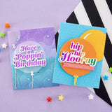 Spellbinders - Glimmering Poppin‚Äô Birthday Hot Foil Plate & Die Set