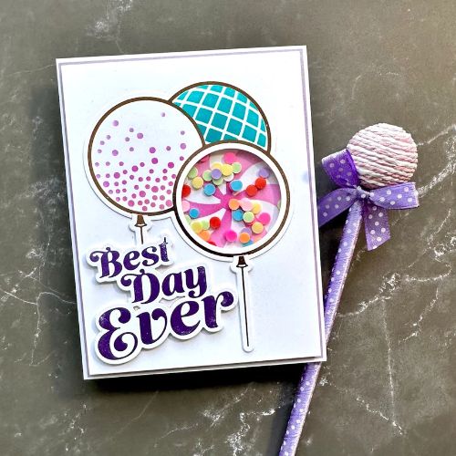 Spellbinders - Glimmering Best Day Hot Foil Plate & Die Set