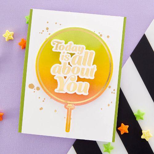 Spellbinders - Glimmering All About You Hot Foil Plate & Die Set