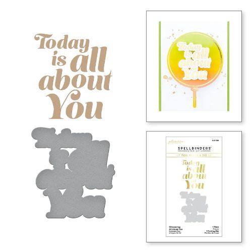 Spellbinders - Glimmering All About You Hot Foil Plate & Die Set