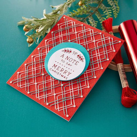 Spellbinders - Stitched Starry Argyle Etched Dies