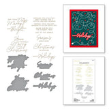 Spellbinders - A Merry Little Christmas Sentiments Glimmer Hot Foil Plate & Die Set by Yana Smakula