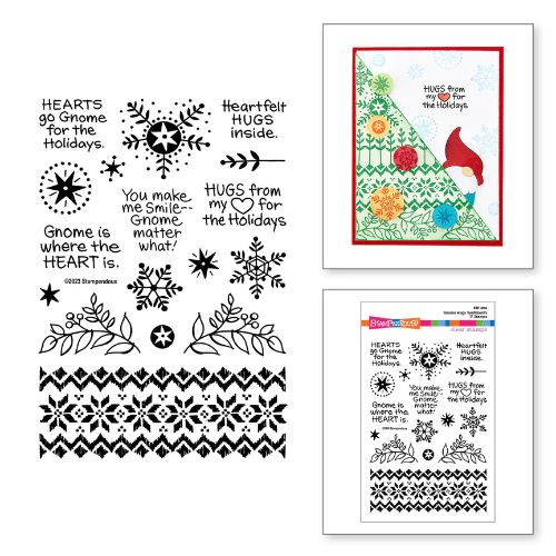 Spellbinders - Gnome Hugs Sentiments Clear Stamp Set