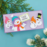 Spellbinders - Snowman Hugs Faces & Sentiments Clear Stamp Set