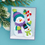 Spellbinders - Snowman Hugs Faces & Sentiments Clear Stamp Set