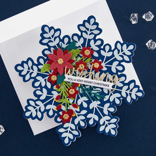 Spellbinders - Snowflake Wishes Clear Stamp & Die Set