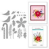 Spellbinders - Christmas Bird Poinsettia Etched Dies