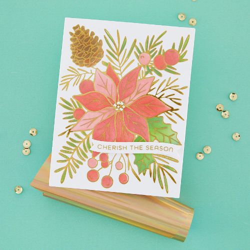 Spellbinders - Comfort & Joy Sentiments Hot Foil Plate & Die Set