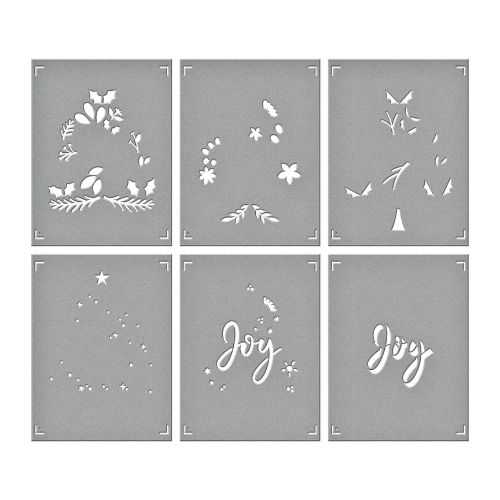 Spellbinders - Layered Joy Tree Stencil and Die Bundle