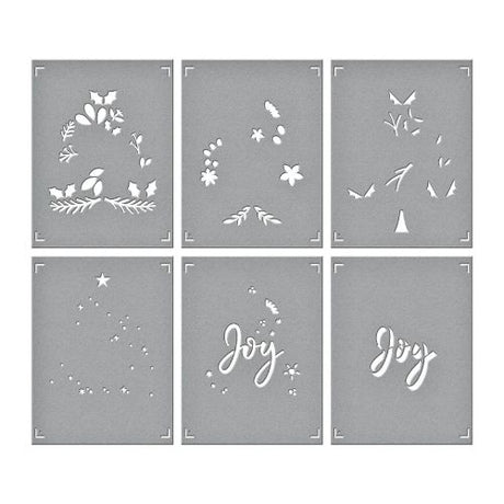 Spellbinders - Layered Joy Tree Stencil and Die Bundle