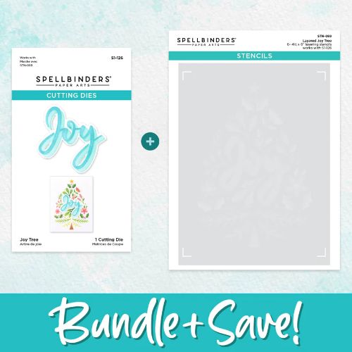 Spellbinders - Layered Joy Tree Stencil and Die Bundle