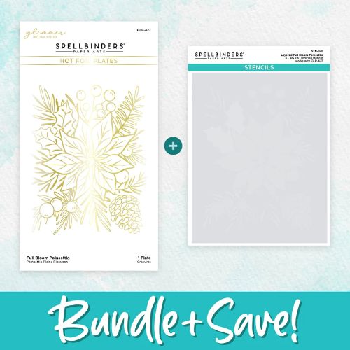 Spellbinders - Full Bloom Poinsettia Die and Stencil Bundle