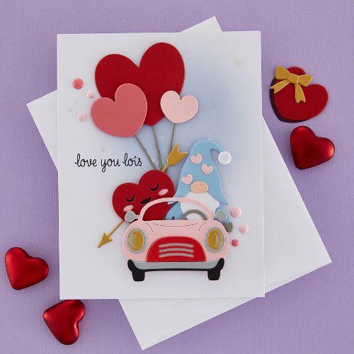 Spellbinders - Gnome Drive Hearts for You Etched Dies