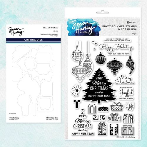 Spellbinders - Retro Holiday Stamp & Die Bundle by Simon Hurley - Postage as per Actual