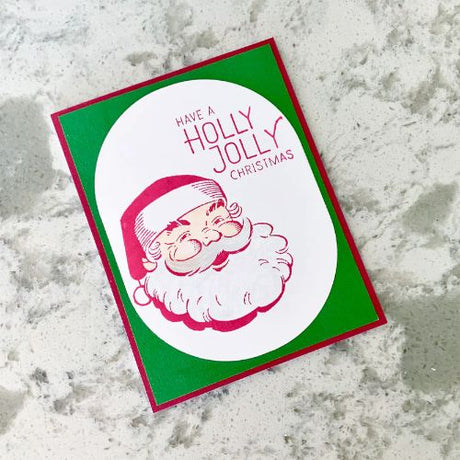 Spellbinders - Holly Jolly Santa Press Plate & Die Set