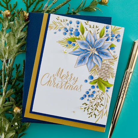 Spellbinders - Poinsettia Corner Press Plate & Die Set