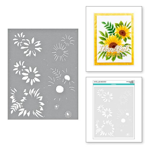 Spellbinders - Layered Sunflower Stencil - Postage as per Actual