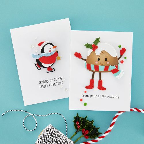 Spellbinders - Dancin' Christmas Sentiments Clear Stamp Set