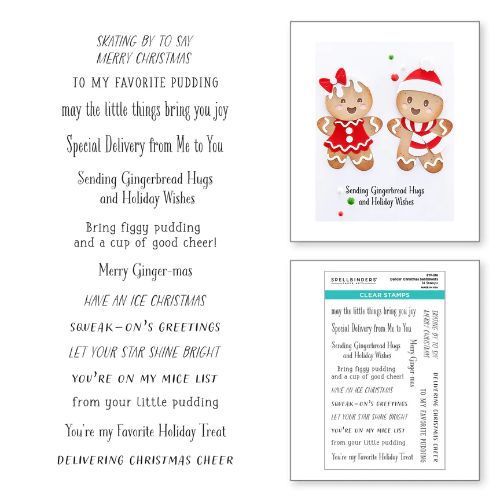 Spellbinders - Dancin' Christmas Sentiments Clear Stamp Set