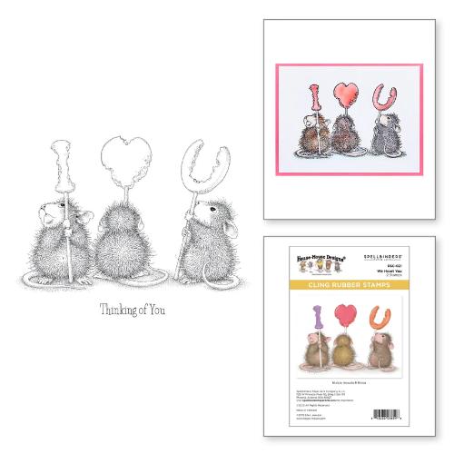 Spellbinders - We Heart You Cling Rubber Stamps