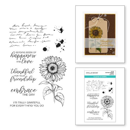 Spellbinders - Sunflower Greetings Clear Stamp Set