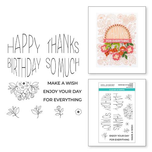 Spellbinders - Kaleidoscope Arch Sentiments Clear Stamp Set