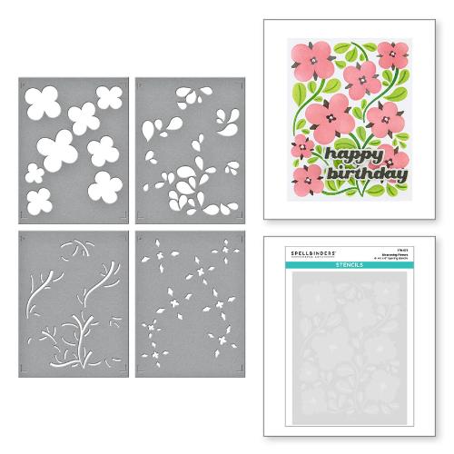 Spellbinders - Blossoming Flowers Layered Stencil