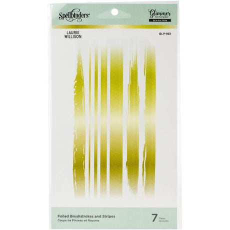 Spellbinders - Glimmer Hot Foil System - Foiled Brushstrokes and Stripes GLP-163