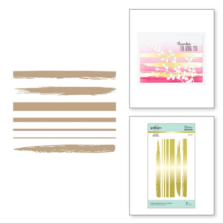 Spellbinders - Glimmer Hot Foil System - Foiled Brushstrokes and Stripes GLP-163