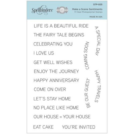 Spellbinders - Clear Stamps - Make a Scene Sentiments STP-025