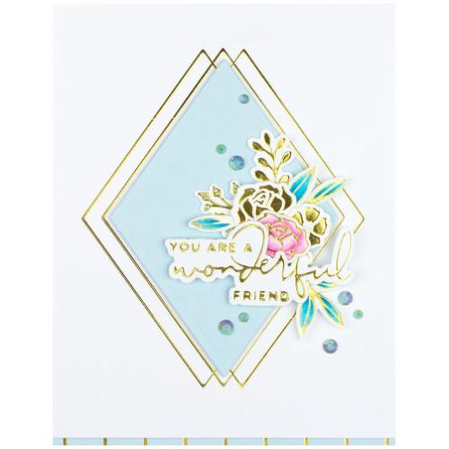 Spellbinders - Glimmer Plate - Diamond Floral Frame GLP-253